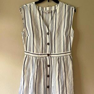 Loft linen blend midi dress